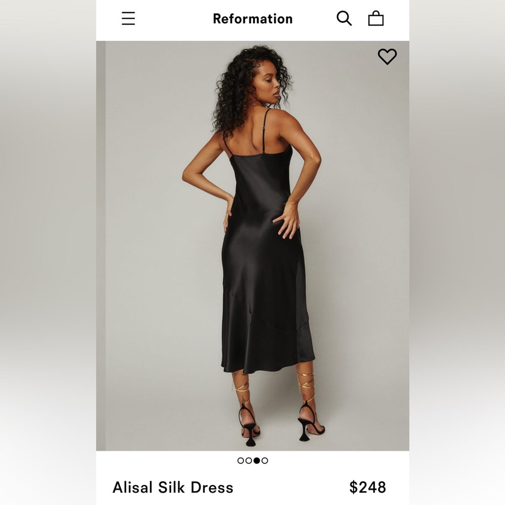 Reformation dress size 4 Alisal dress in Black - Picture 2 of 4